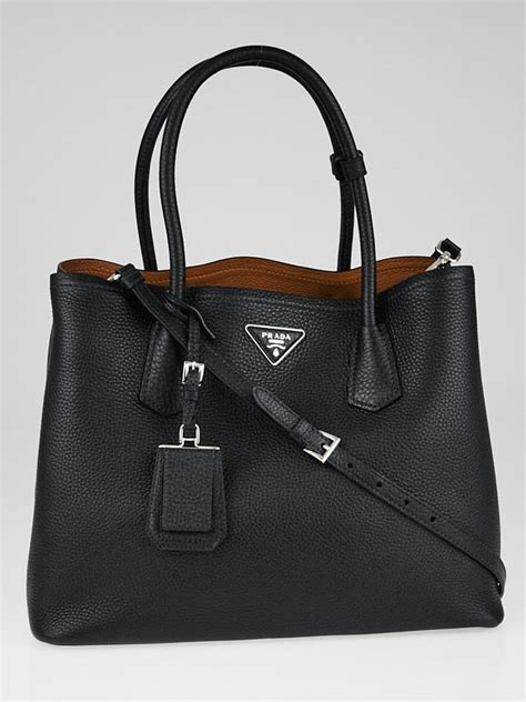 prada daino double handle leather tote bag|prada vitello daino messenger bag.